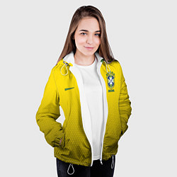 Куртка с капюшоном женская Brazil Team: WC 2018, цвет: 3D-белый — фото 2