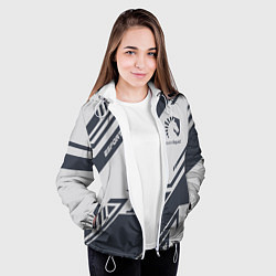 Куртка с капюшоном женская Team Liquid: Grey E-Sport, цвет: 3D-белый — фото 2