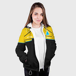Куртка с капюшоном женская Detroit: AP700 Yellow & Black, цвет: 3D-белый — фото 2