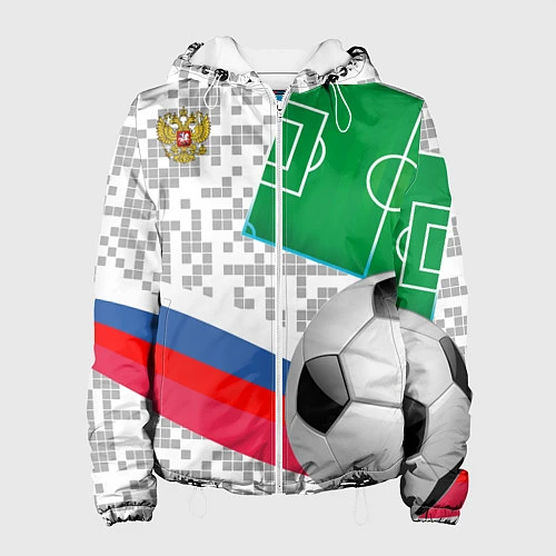 Женская куртка Русский футбол / 3D-Белый – фото 1