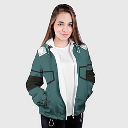 Куртка с капюшоном женская MHA IZUKU MIDORIYA, цвет: 3D-белый — фото 2