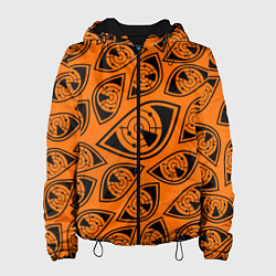Куртка с капюшоном женская R6S: Orange Pulse Eyes, цвет: 3D-черный