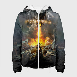 Куртка с капюшоном женская TES: Dragon Flame, цвет: 3D-белый
