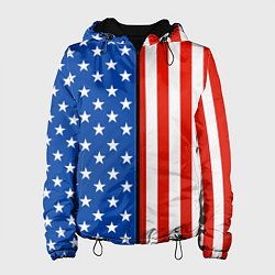 Куртка с капюшоном женская American Patriot, цвет: 3D-черный