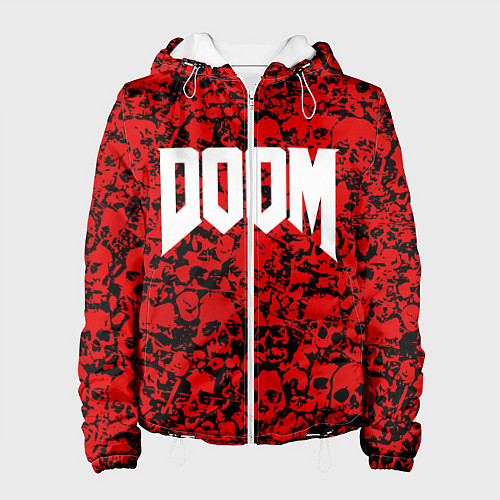 Женская куртка DOOM: Blooded Skuls / 3D-Белый – фото 1