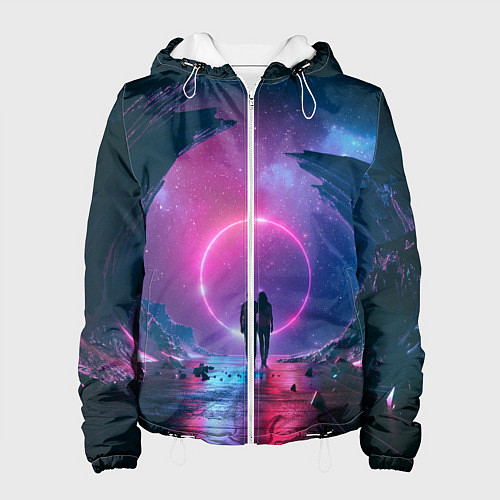 Женская куртка Любовь в космосе / 3D-Белый – фото 1