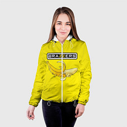 Куртка с капюшоном женская Brazzers: Yellow Banana, цвет: 3D-белый — фото 2
