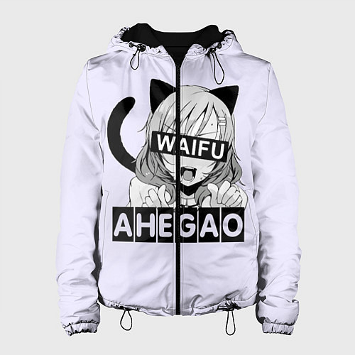 Женская куртка Ahegao Waifu / 3D-Черный – фото 1