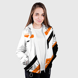 Куртка с капюшоном женская CS:GO Asiimov Light, цвет: 3D-белый — фото 2