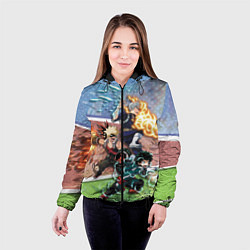 Куртка с капюшоном женская Геройская Академия, цвет: 3D-черный — фото 2