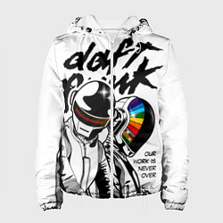 Куртка с капюшоном женская Daft Punk: Our work is never over, цвет: 3D-белый