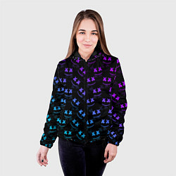 Куртка с капюшоном женская Marshmello: Dark Neon, цвет: 3D-черный — фото 2