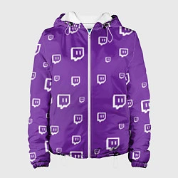Куртка с капюшоном женская Twitch Pattern, цвет: 3D-белый