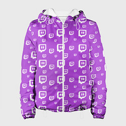 Куртка с капюшоном женская Twitch: Violet Pattern, цвет: 3D-белый