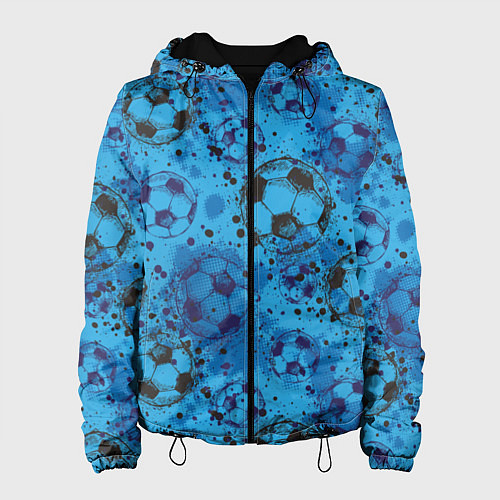 Женская куртка Футбольные мячи / 3D-Черный – фото 1
