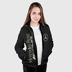 Куртка с капюшоном женская Mercedes AMG: Dark Side, цвет: 3D-черный — фото 2