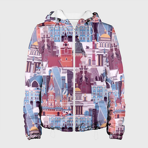 Женская куртка Москва архитектура / 3D-Белый – фото 1