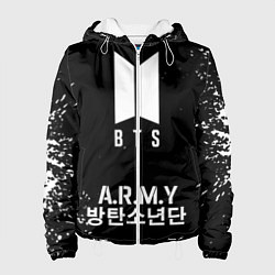 Куртка с капюшоном женская BTS ARMY, цвет: 3D-белый