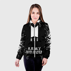 Куртка с капюшоном женская BTS ARMY, цвет: 3D-белый — фото 2