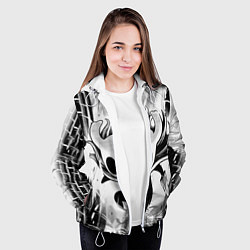 Куртка с капюшоном женская Hollow Knight, цвет: 3D-белый — фото 2