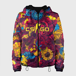 Куртка с капюшоном женская CS GO Абстракция, цвет: 3D-черный