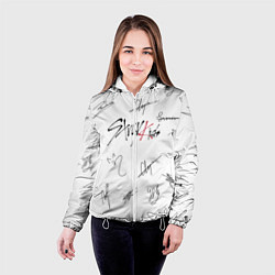 Куртка с капюшоном женская STRAY KIDS АВТОГРАФЫ, цвет: 3D-белый — фото 2