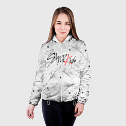 Куртка с капюшоном женская STRAY KIDS АВТОГРАФЫ, цвет: 3D-белый — фото 2