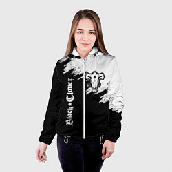 Куртка с капюшоном женская ЧЁРНЫЙ КЛЕВЕР, цвет: 3D-белый — фото 2