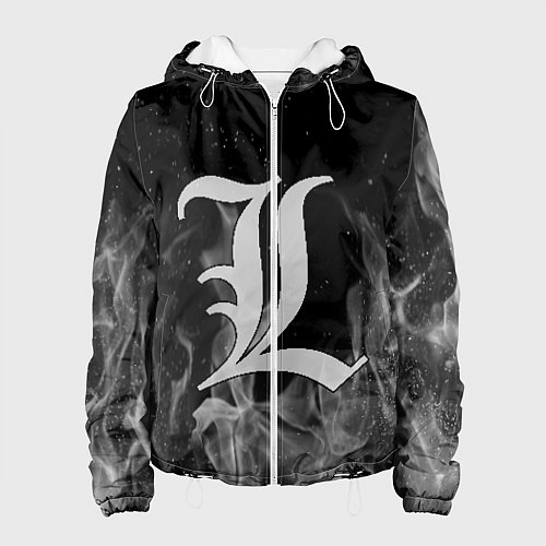 Женская куртка L letter flame gray / 3D-Белый – фото 1