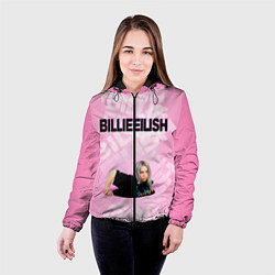 Куртка с капюшоном женская Billie Eilish: Pink Mood, цвет: 3D-черный — фото 2