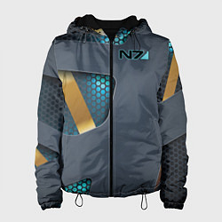 Куртка с капюшоном женская Mass Effect N7, цвет: 3D-черный