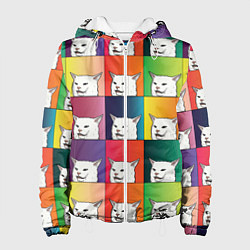 Куртка с капюшоном женская Woman Yelling at Cat, цвет: 3D-белый