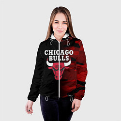 Куртка с капюшоном женская CHICAGO BULLS, цвет: 3D-белый — фото 2