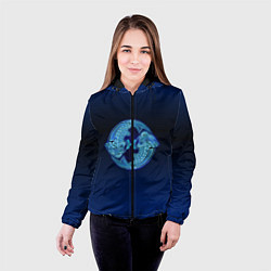 Куртка с капюшоном женская Знаки Зодиака Рыбы, цвет: 3D-черный — фото 2
