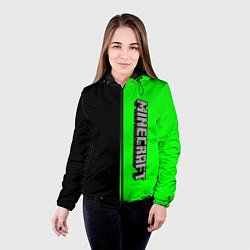 Куртка с капюшоном женская Minecraft, цвет: 3D-черный — фото 2