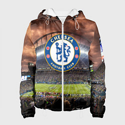 Куртка с капюшоном женская FC Chelsea, цвет: 3D-белый