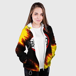 Куртка с капюшоном женская KIMETSU NO YAIBA, цвет: 3D-белый — фото 2