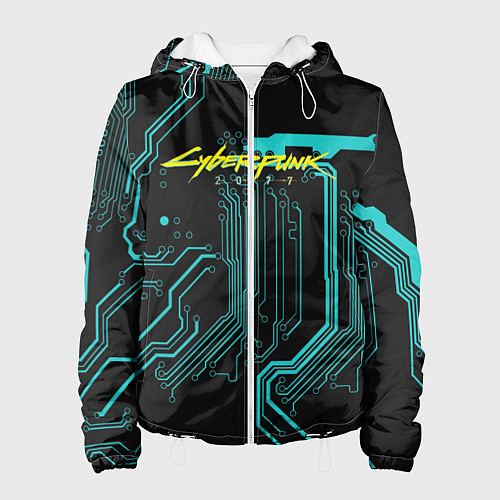 Женская куртка Cyberpunk 2077 / 3D-Белый – фото 1