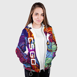 Куртка с капюшоном женская CS GO HYPERBEAST, цвет: 3D-белый — фото 2