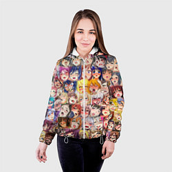 Куртка с капюшоном женская Ahegao Цветной, цвет: 3D-белый — фото 2
