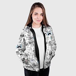 Куртка с капюшоном женская МЕМЫ, цвет: 3D-черный — фото 2