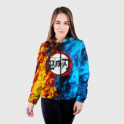 Куртка с капюшоном женская KIMETSU NO YAIBA, цвет: 3D-черный — фото 2