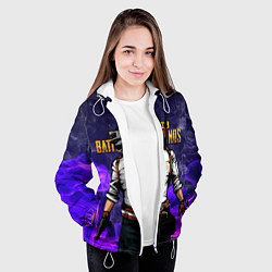 Куртка с капюшоном женская PUBG, цвет: 3D-белый — фото 2