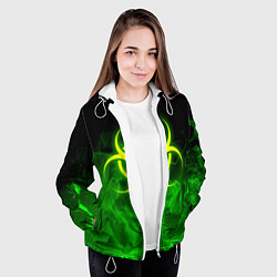 Куртка с капюшоном женская BIOHAZARD, цвет: 3D-белый — фото 2