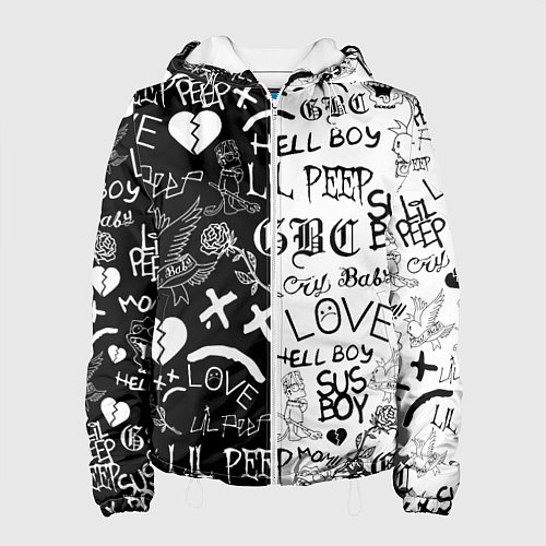 Женская куртка LIL PEEP LOGOBOMBING / 3D-Белый – фото 1