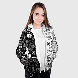 Куртка с капюшоном женская LIL PEEP LOGOBOMBING, цвет: 3D-белый — фото 2