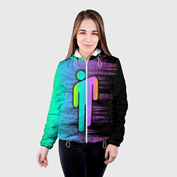 Куртка с капюшоном женская BILLIE EILISH, цвет: 3D-белый — фото 2