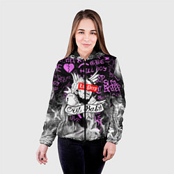 Куртка с капюшоном женская LIL PEEP, цвет: 3D-черный — фото 2