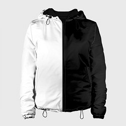 Куртка с капюшоном женская ПРОСТО ЧЁРНО-БЕЛЫЙ, цвет: 3D-черный