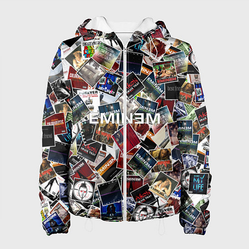 Женская куртка Дискография EMINEM / 3D-Белый – фото 1